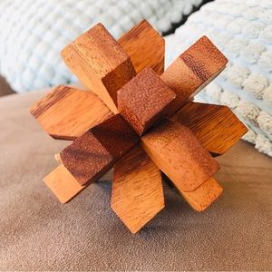 Dahlia Wood Puzzle. Be challenged! Disassemble and try to put back together.